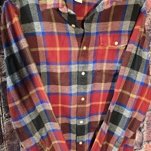 The North Face Red and Blue Plaid Shirt Large The North Face Check Flannel Rugge